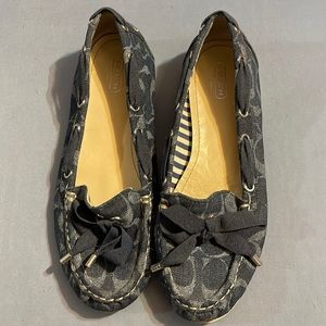 Women’s size 10 coach denim canvas flats